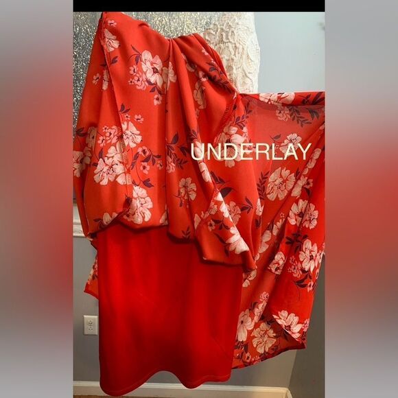 Candie’s Floral Sun dress Red SZ:L - Picture 4 of 7